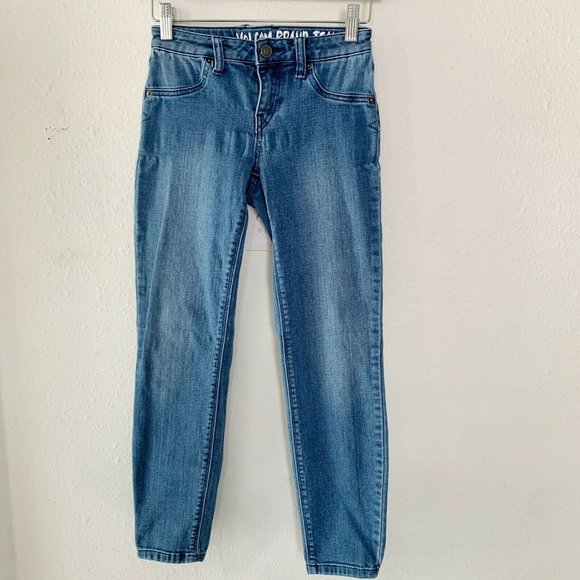 volcom brand jeans liberator legging ankle fit blue size 0 - Picture 1 of 11
